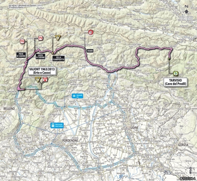 2013 Giro d'Italia(環義大賽) 第11站 Tarvisio (Cave del Predil) → Vajont (Erto e Casso), 182公里