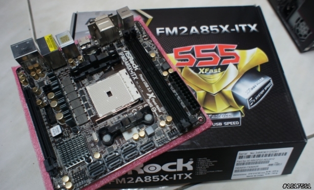 A85X-ITX + ENP-7025B電源供應器 + PC-Q07試裝