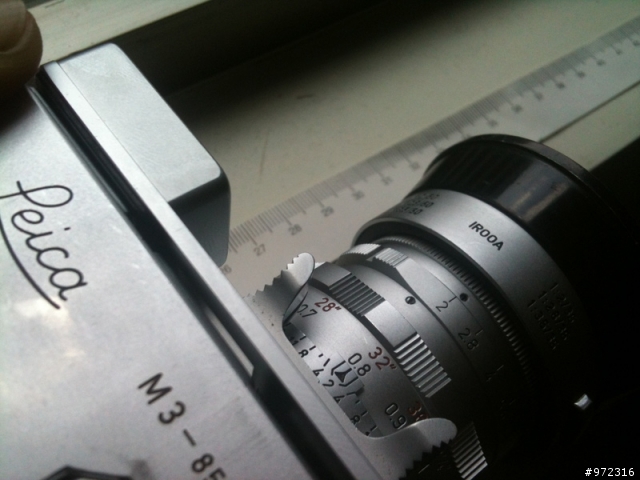 分享Leica 50mm F2 Summicron DR EYE 眼鏡上下疊影調整