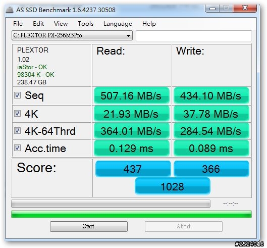 Plextor M5P 256G 長時間使用分享&小測試