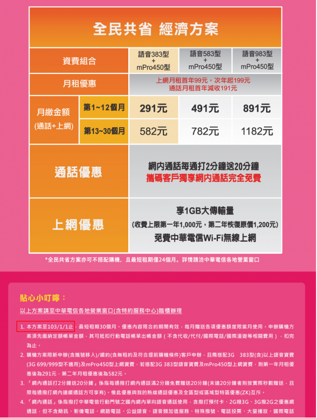 全民共省還是可以辦(至103/1/1止)