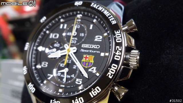 SEIKO Sportura 巴塞隆納鬧鈴三眼計時矽膠腕錶-開箱