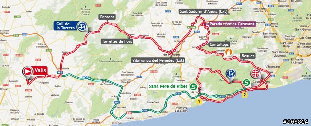2013 Vuelta, 環西班牙大賽, 第13站, Valls → Castelldefels, 169公里