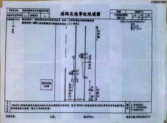 發生車禍,若是記不得事發經過,該如何自保?(有警方的現場圖)