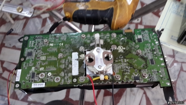 NVIDIA 9800GT 水冷,致冷片 資源回收愛地球改裝~~