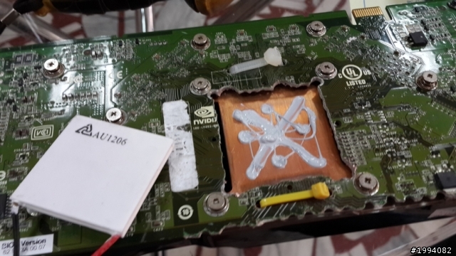 NVIDIA 9800GT 水冷,致冷片 資源回收愛地球改裝~~