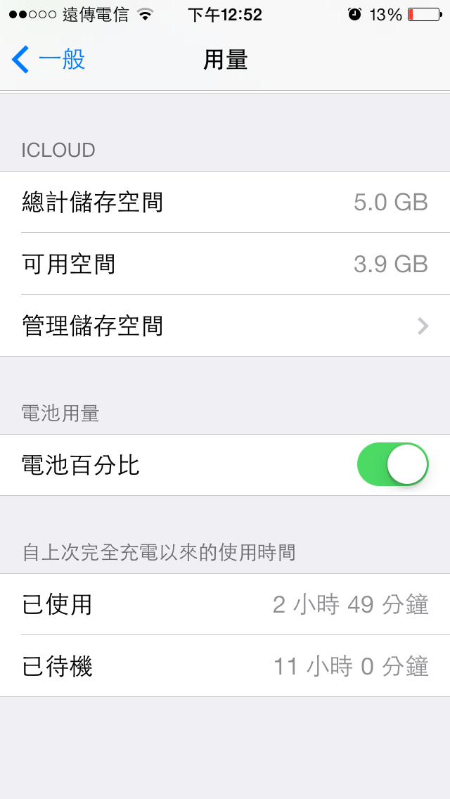 IPone5 電池耗電 更新IOS7有關係嗎?