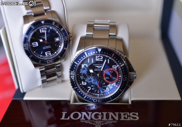 簡單開箱 : Longines 深海征服者 三眼藍浪鬼 vs 女浪 ─ 敬人生的紀念日
