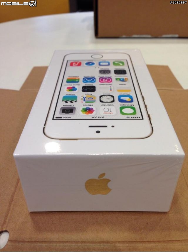 『純開箱』IPhone 5s 金色 64G + SGP香檳金邊框+SGP 9H康寧強化玻璃貼