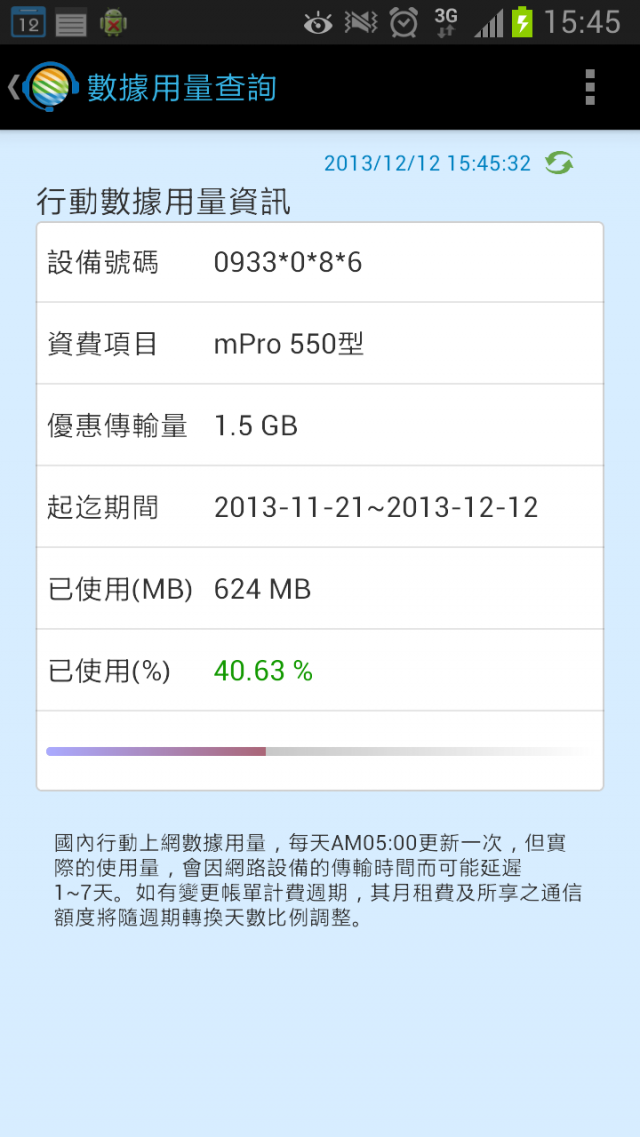 1G上網真的夠? 分享~行動客服App可以查傳輸量省荷包~~