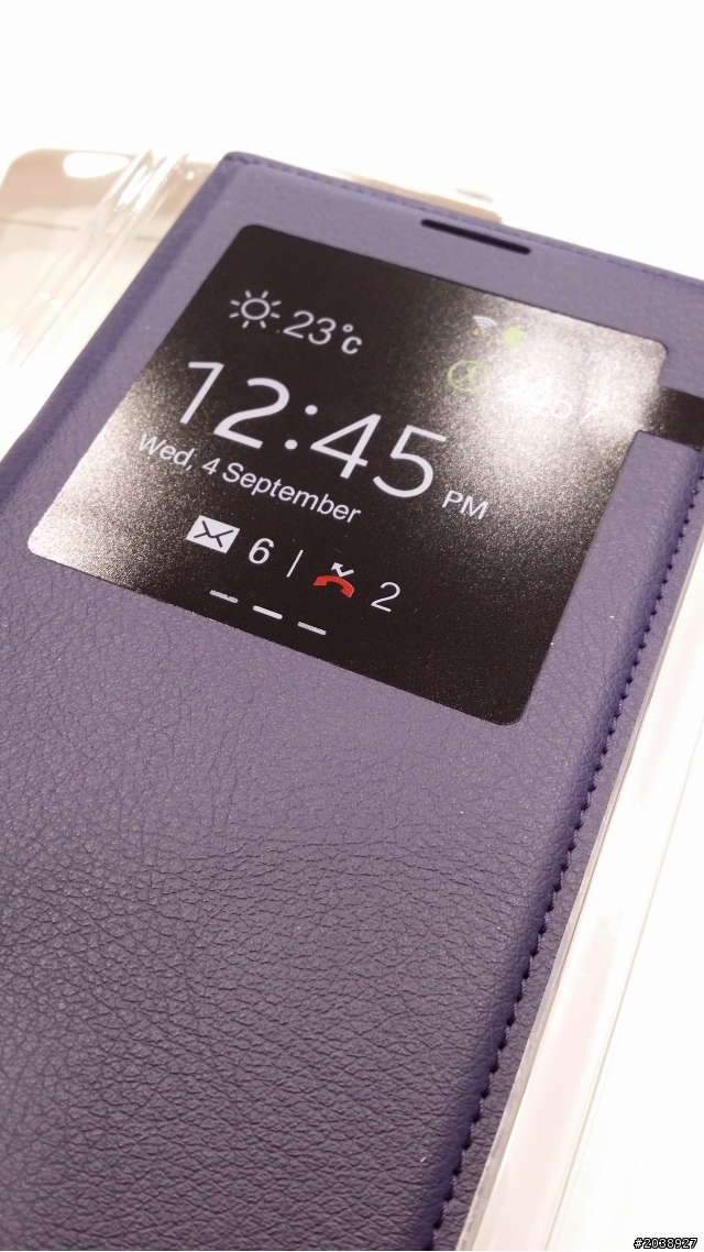 Note3 SView 皮套 藍紫色開箱
