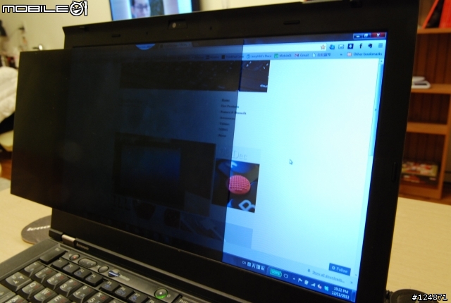 ThinkPad 防窺片效果測試