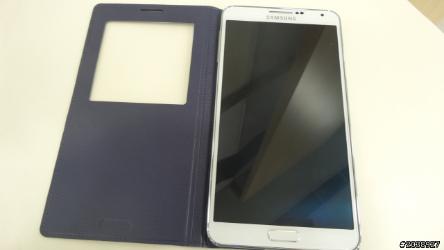 Note3 SView 皮套 藍紫色開箱