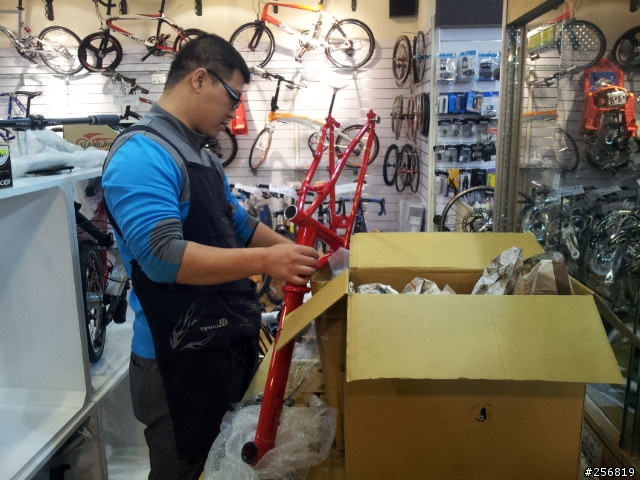 看我慢慢拼湊乙台鋼管的Dahon speed pro TT