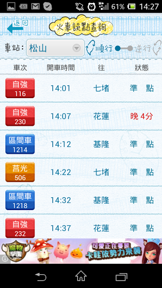 【有軌時刻表】台鐵誤點資訊~~(⊙0⊙)
