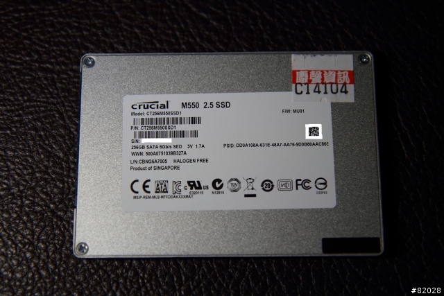 Micron Crucial 美光 M550 SSD 256GB 新品加新手測試喔~~~