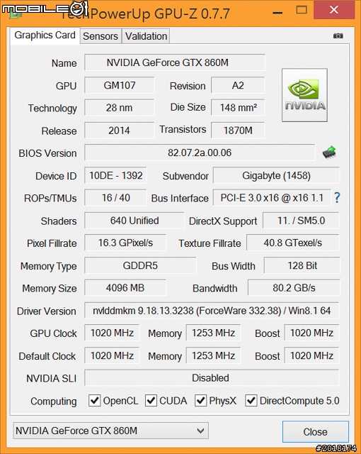 搭載NVIDIA GTX 860M繪圖晶片 技嘉P34G v2電競筆電測試