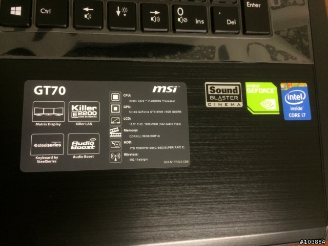 開箱文-MSI GT70 2PC Dominator 開箱首部曲