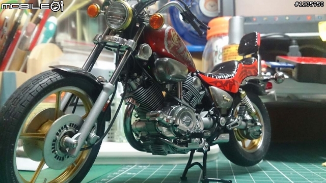 【作品分享】TAMIYA 1/12 YAMAHA XV1000 吉翁專車樣式(圖多)