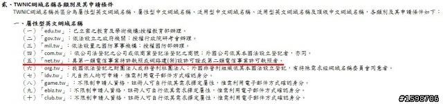 遠通電收違反twnic的網域名稱管理辦法