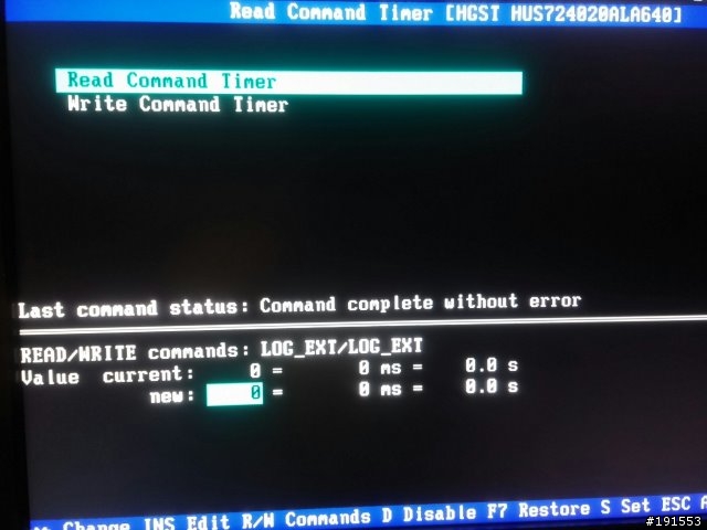 HGST Ultrastar 7K4000 企業級硬碟沒有預設開啟CCTL/ERC嗎?