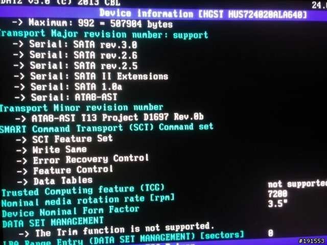 HGST Ultrastar 7K4000 企業級硬碟沒有預設開啟CCTL/ERC嗎?