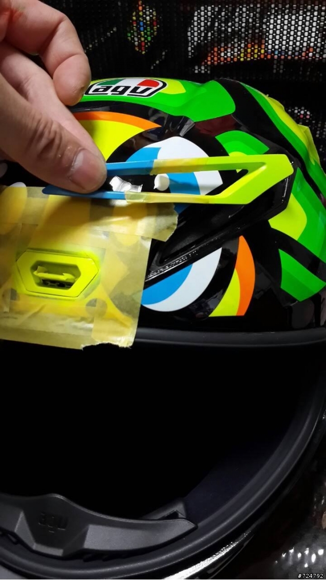 AGV CORSA 烏龜帽 進氣孔上色過程