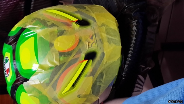 AGV CORSA 烏龜帽 進氣孔上色過程
