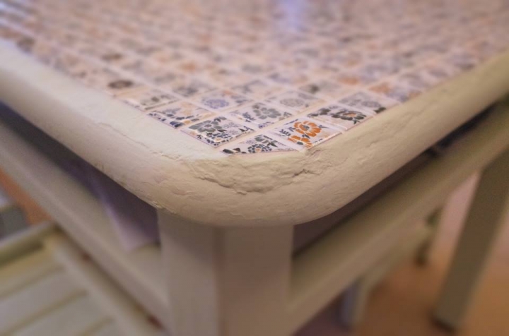 DIY 鄉村風馬賽克桌