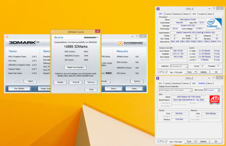 低功耗平台加獨顯測試-AMD Sempron 3850 VS Intel Celeron J1900 VS Intel Celeron G1840