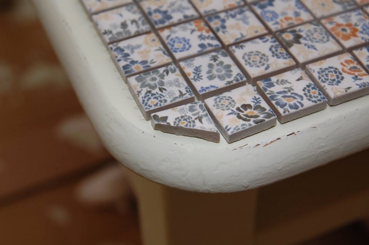 DIY 鄉村風馬賽克桌