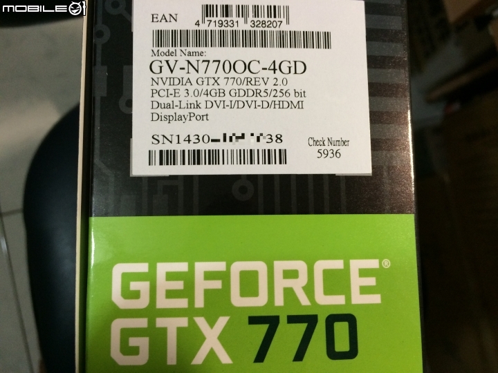 技嘉 GV-N770 OC 4GD (rev. 2.0) 遲來幾天的不專業開箱