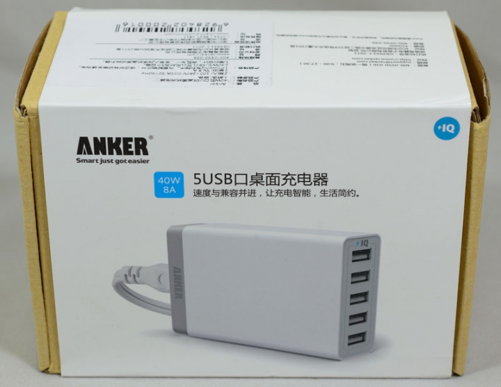 ANKER 40W 5V 8A 5埠USB Adapter簡介及測試