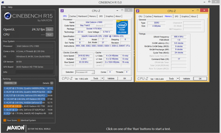低功耗平台加獨顯測試-AMD Sempron 3850 VS Intel Celeron J1900 VS Intel Celeron G1840