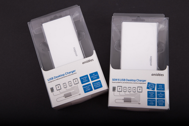 充電超快超方便的 Anidees 50W 桌上型USB充電器 5 & 6 PORT一起入手