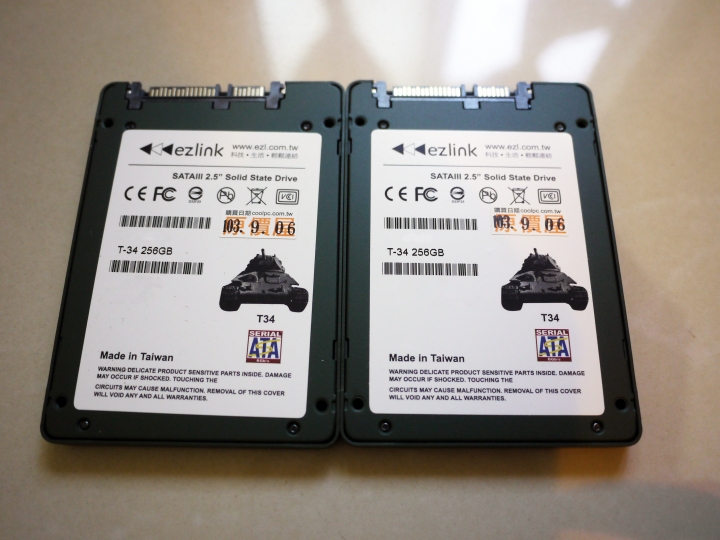 T-34 256GB SSD RAID 0 簡單開箱
