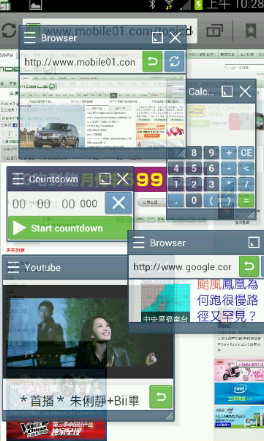 多工視窗,飄浮計算機 飄浮照相機 飄浮you tube