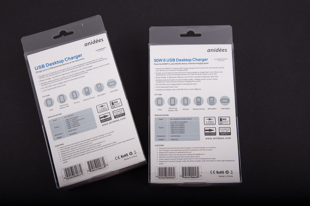 充電超快超方便的 Anidees 50W 桌上型USB充電器 5 & 6 PORT一起入手