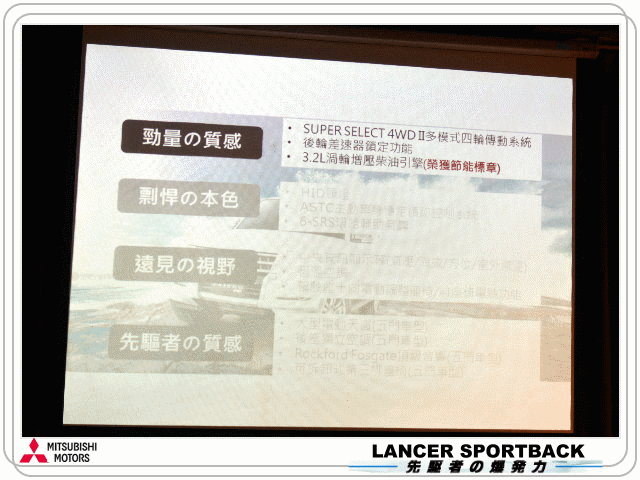 【體驗活動】Mitsubishi 2015 日本原裝 LANCER SPORTBACK & PAJERO 全新上市發表