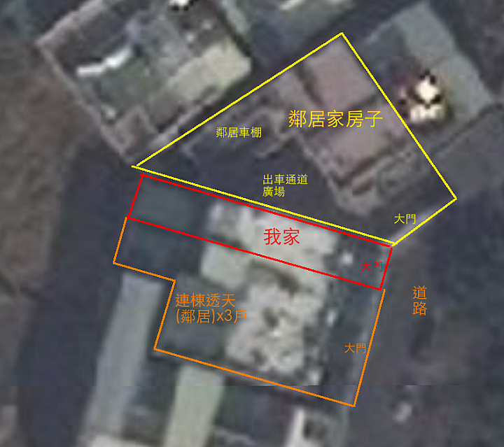 請問透天厝與鄰居土地相鄰側牆可以打牆做玻璃磚增加採光嗎?