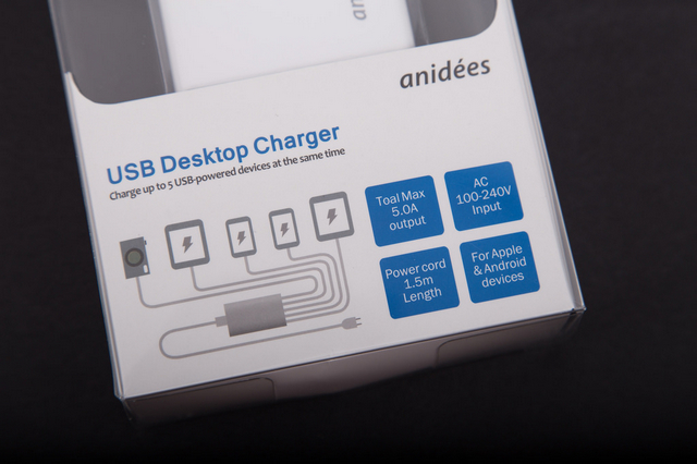 充電超快超方便的 Anidees 50W 桌上型USB充電器 5 & 6 PORT一起入手