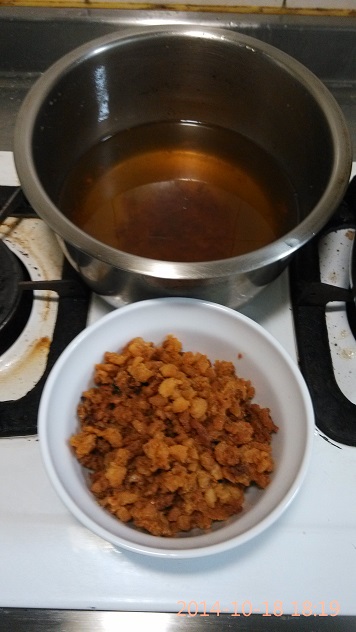 在家自己爆豬油