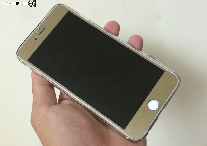 iphone 6 plus 加air jacket透明殼加偽滿版玻璃貼(圖多,慎入)
