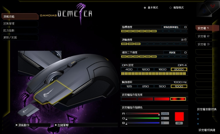 GAMDIAS 光學電競滑鼠 正義之劍 DEMETER