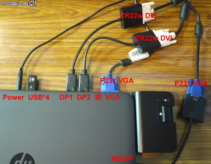 HP Elitebook 850G1+Docking = 五螢幕同時輸出顯示