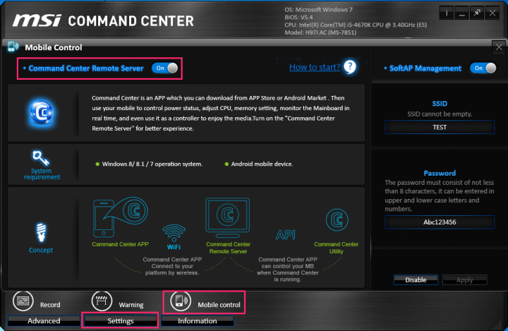 MSI Command Center行動版App手機遙控電腦實測 - 手機就是遙控器,輕鬆坐沙發也能自在超頻