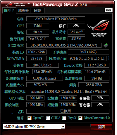 280X gpu-z 顯示錯誤