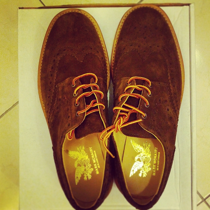 (皮鞋界的玩世頑童)MARK MCNAIRY SNUFF SUEDE BROGUE BROWN 麂皮雕花皮鞋