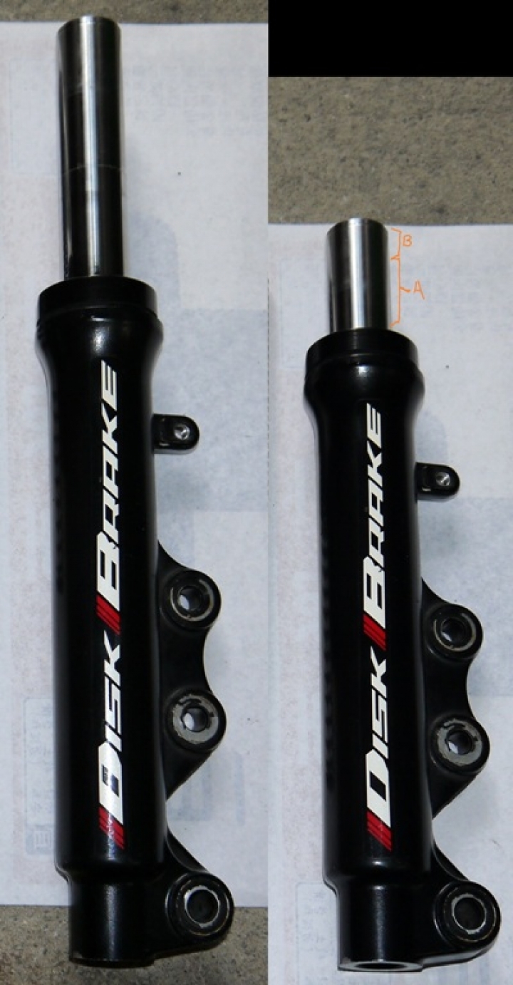 【jog50 (2t)】整理紀錄(14) / 翻新登入 / 前輪部(三角台、前叉、馬錶齒輪(馬錶線)、前輪組合、前輪龍頭組合)