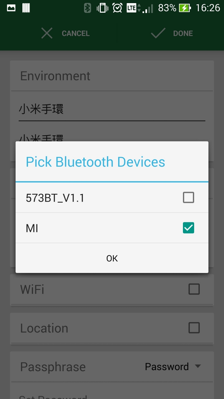 非小米手機的Android 4.4 利用小米手環解鎖方案
